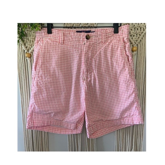 Vineyard Vines Other - VINEYARD VINES Men's Seersucker‎ Check 7" Breaker Shorts Island Sunset Pink 28
